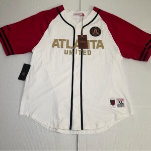NWT Mitchell & Ness Atlanta United MLS Practice Day Button Front Jersey XL $100